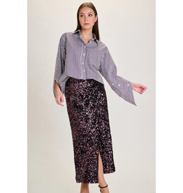 MARCH23 SKIRT CELESTE PLUME
