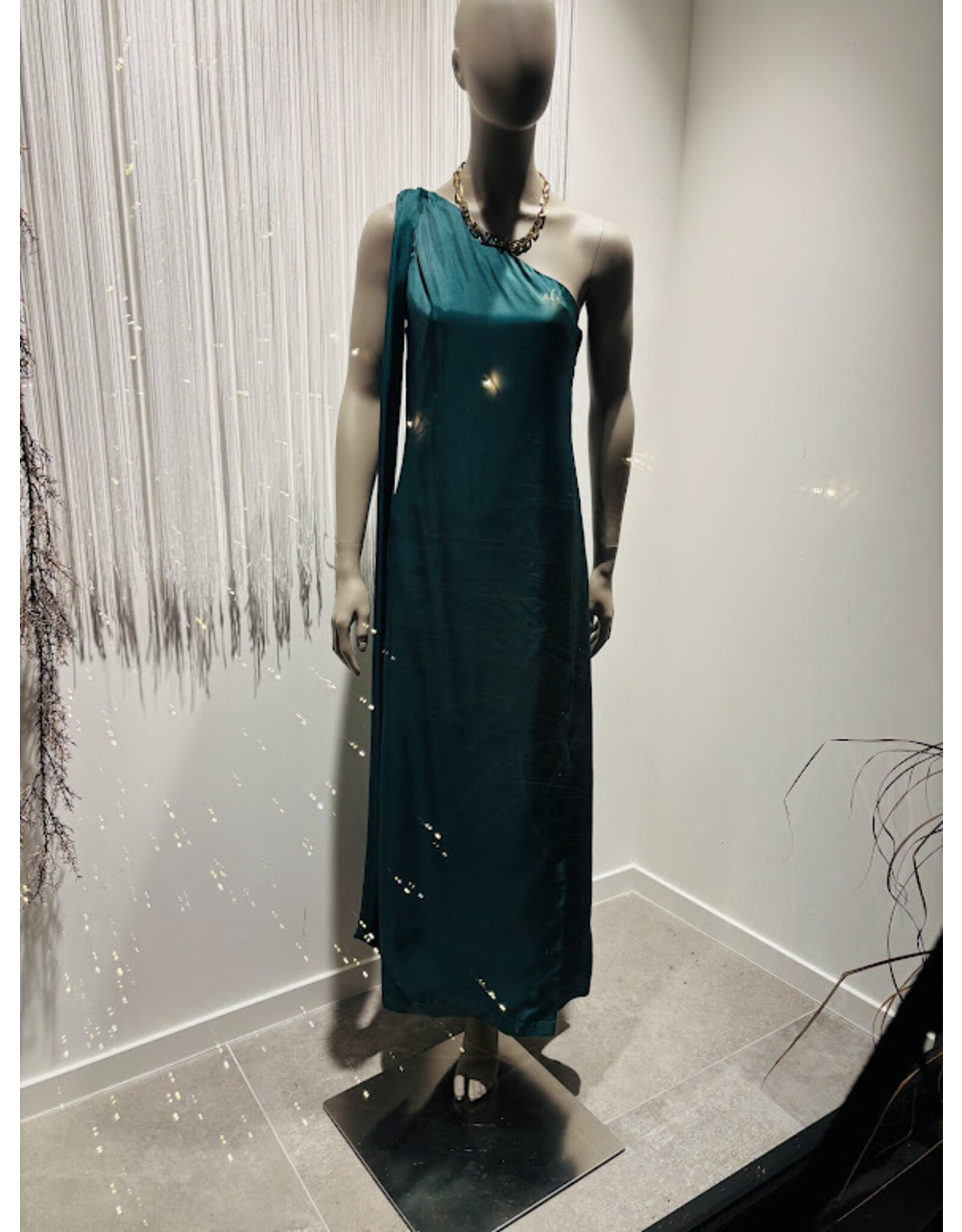 JUST EVE DRESS CARMINA FOREST GREEN
