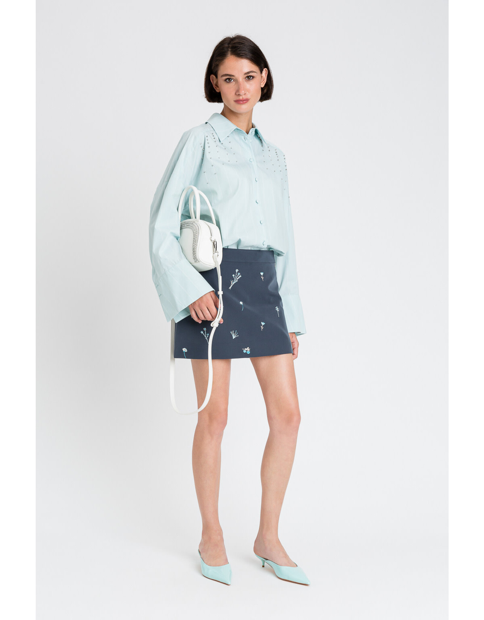 ACTITUDE TWIN SET 251AP2487 CAMICIA CANAL BLUE