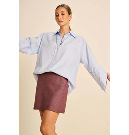 MARCH23 SKIRT ISLA RAFFIA SUNNY MERLOT