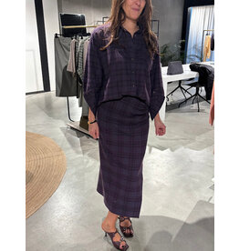 MARCH23 BLOUSE GIULIA FLANEL CHECK PALE PLUM