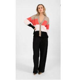 coster copenhagen 244-2409 COLORBLOCK KNIT WITH FURRY SLEEVES