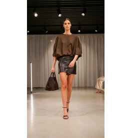 MARCH23 SKIRT CARMINA CHOCOLAT