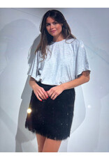 JUST EVE SKIRT SWIRL PELLO BLACK