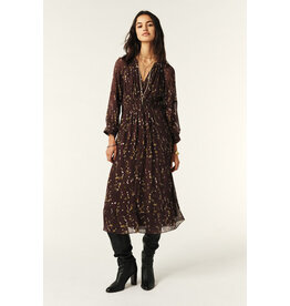 BA&SH ROBE KARLA CHOCOLAT