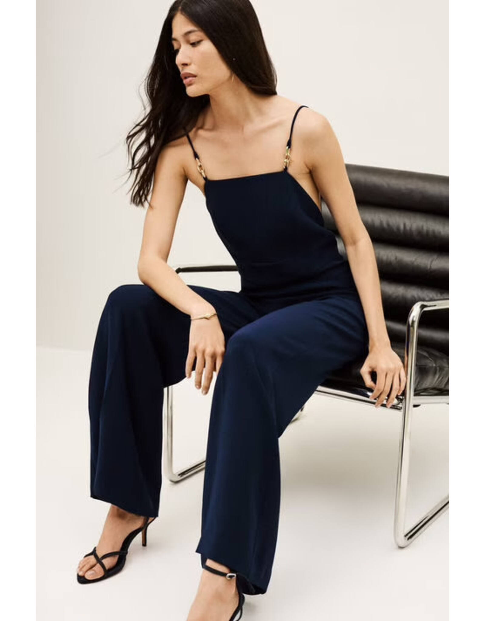 BA&SH COMBINAISON CLARISSE BLEUNUIT