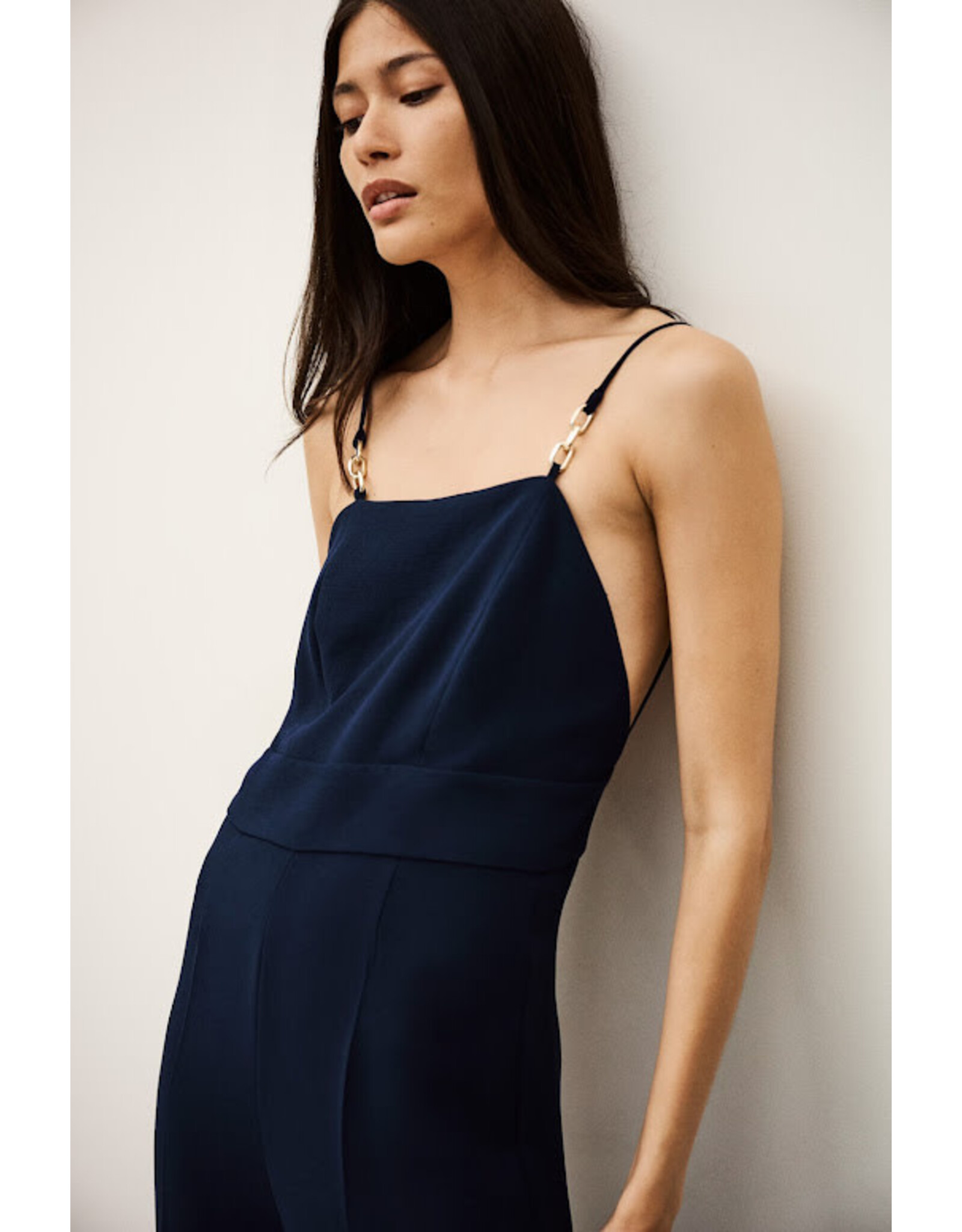 BA&SH COMBINAISON CLARISSE BLEUNUIT