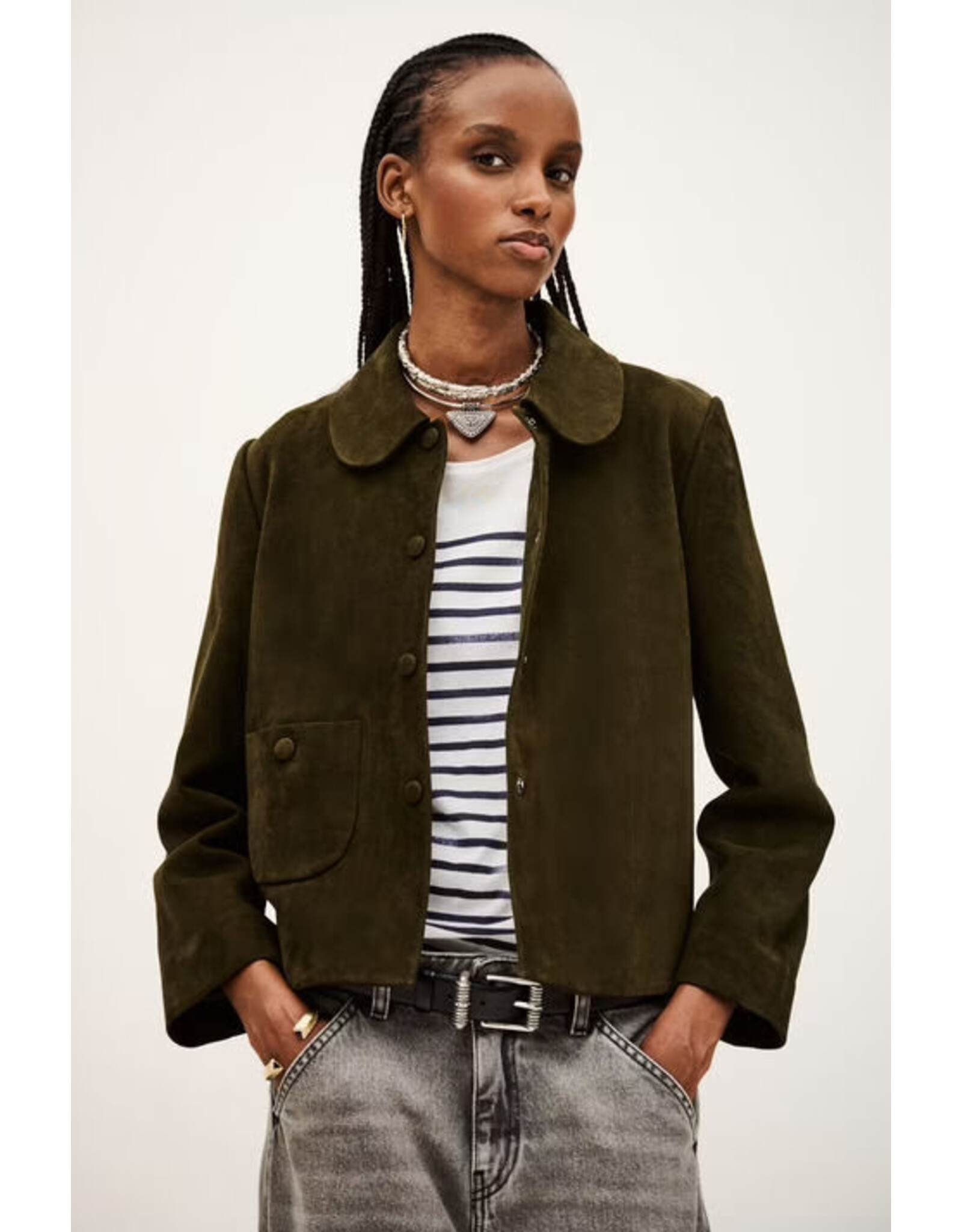 BA&SH JACKET MILAS KHAKI