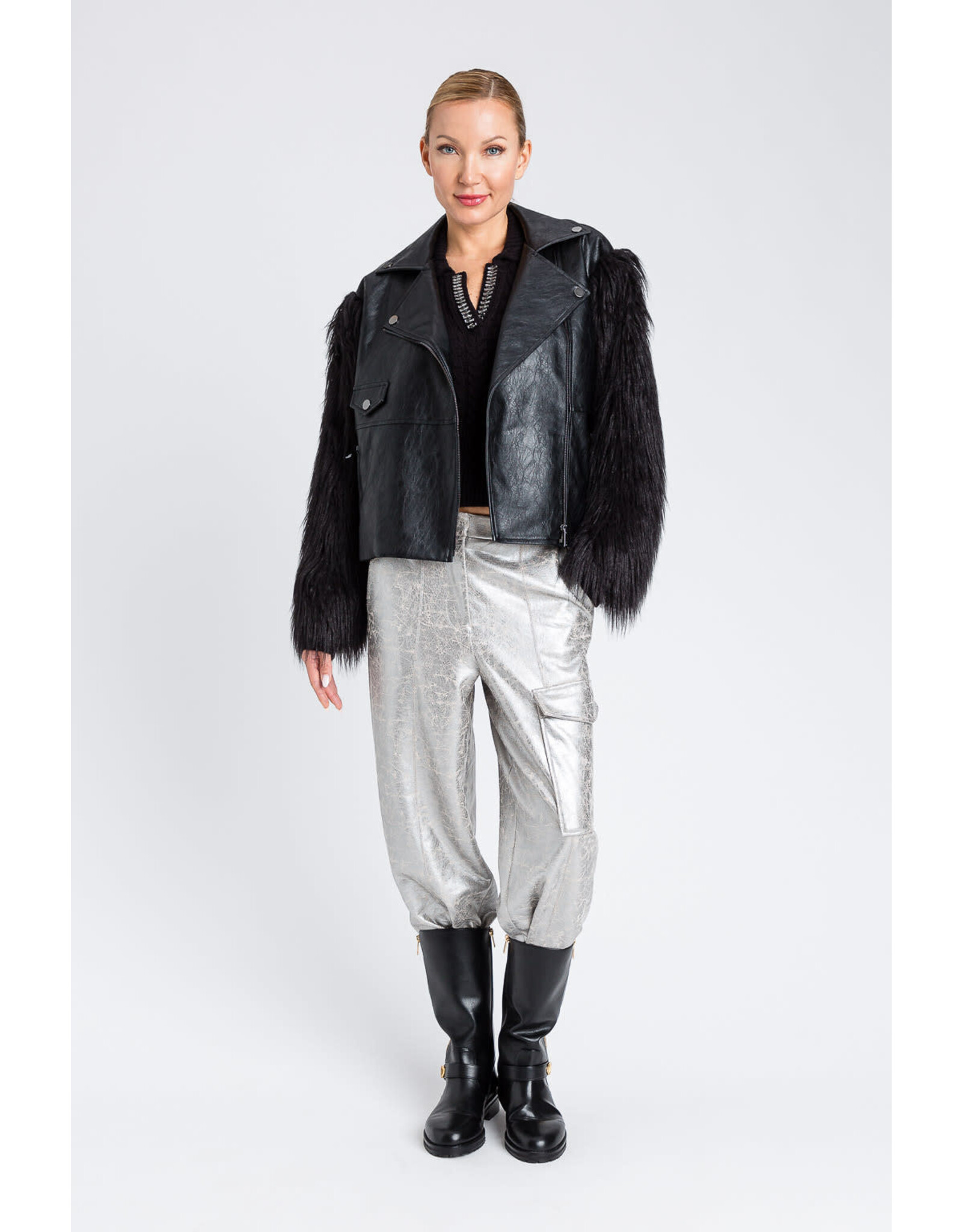 ACTITUDE TWIN SET 252AP2400 PANTALONE SILVER