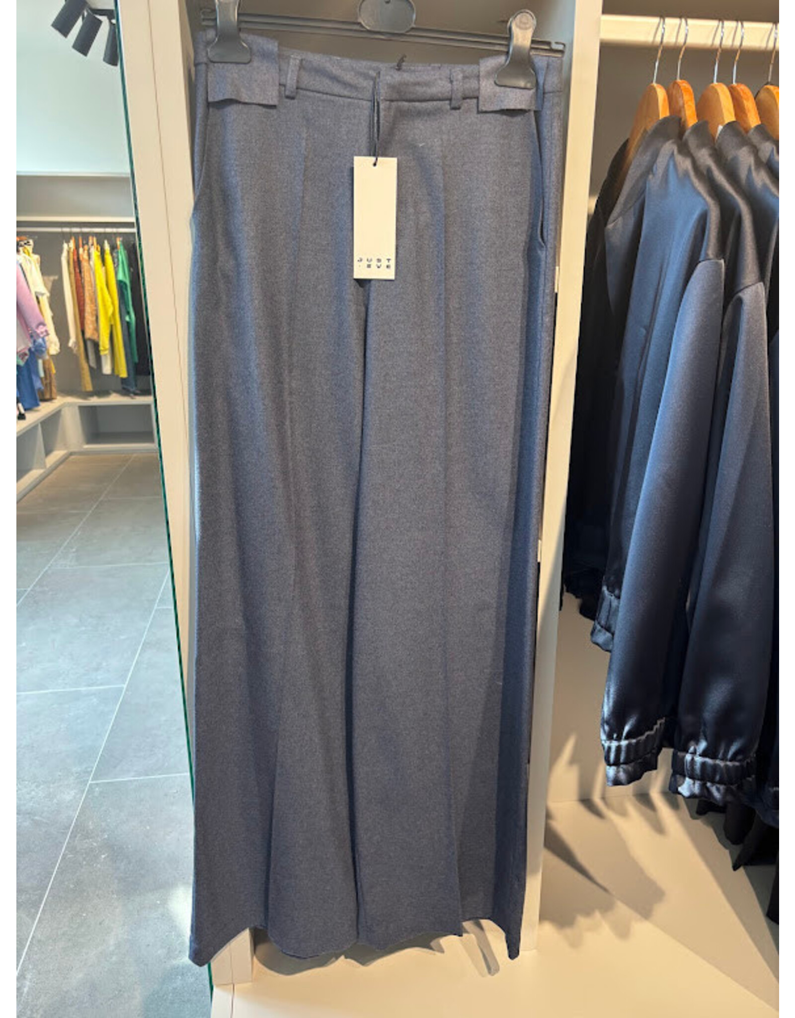 JUST EVE TROUSERS TOYA PINTUS BLUE MELANGE