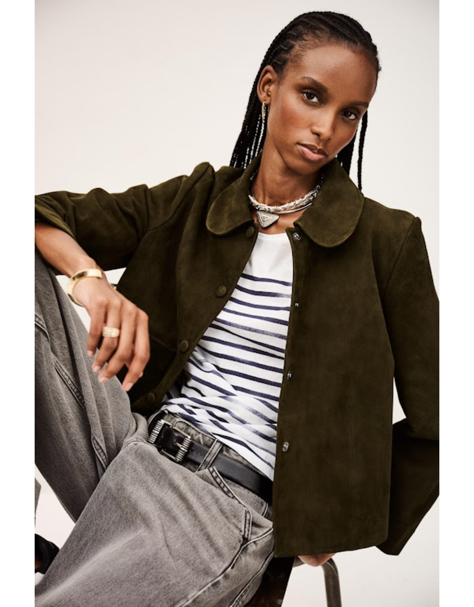 BA&SH JACKET MILAS KHAKI