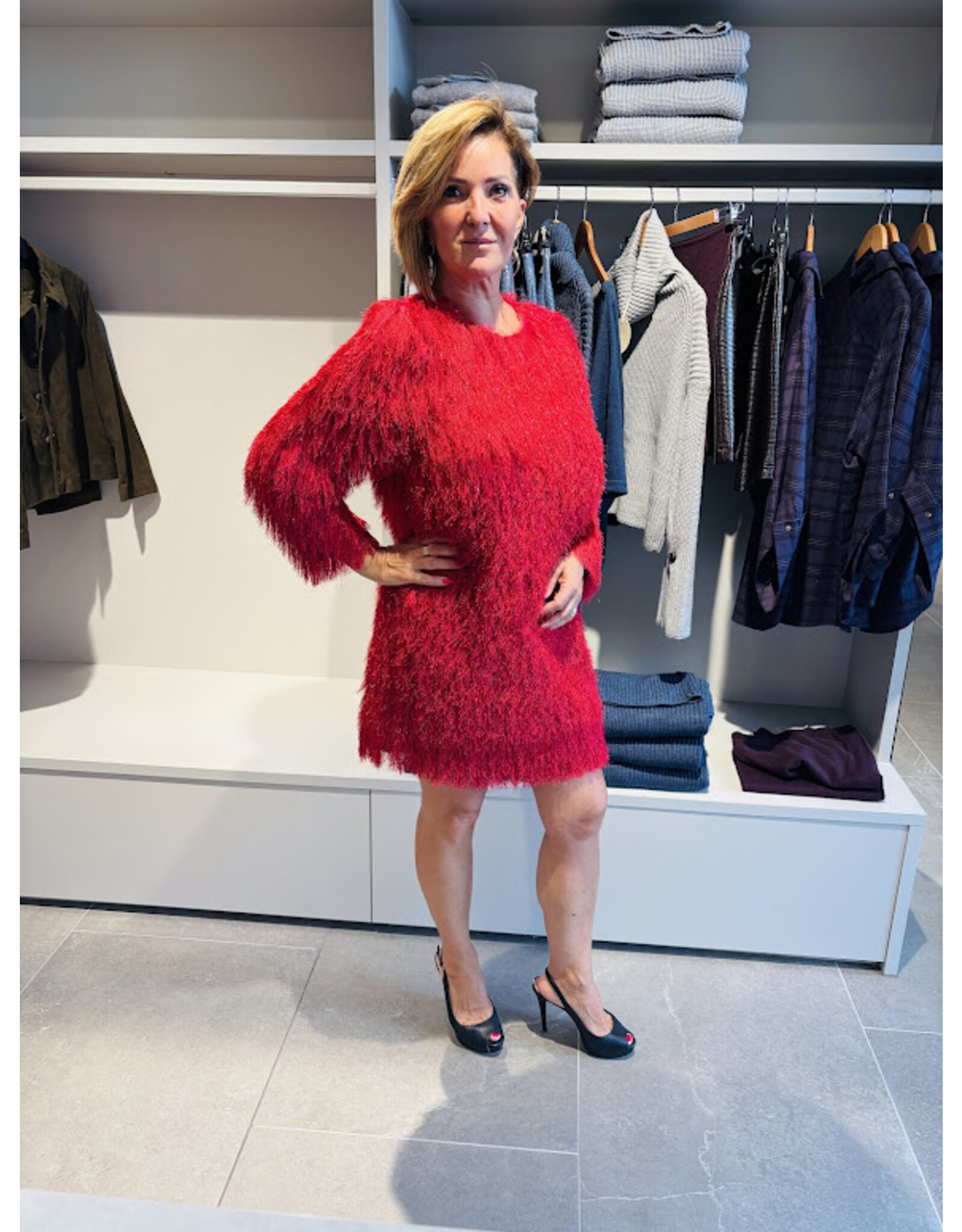 JUST EVE DRESS CANDY PELLO RED