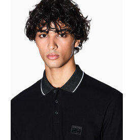 ARMANI EXCHANGE A/X XM001393 AF162622 JERSEY POLO SHIRT BLACK