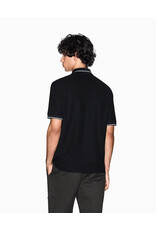 ARMANI EXCHANGE A/X XM001393 AF162622 JERSEY POLO SHIRT BLACK