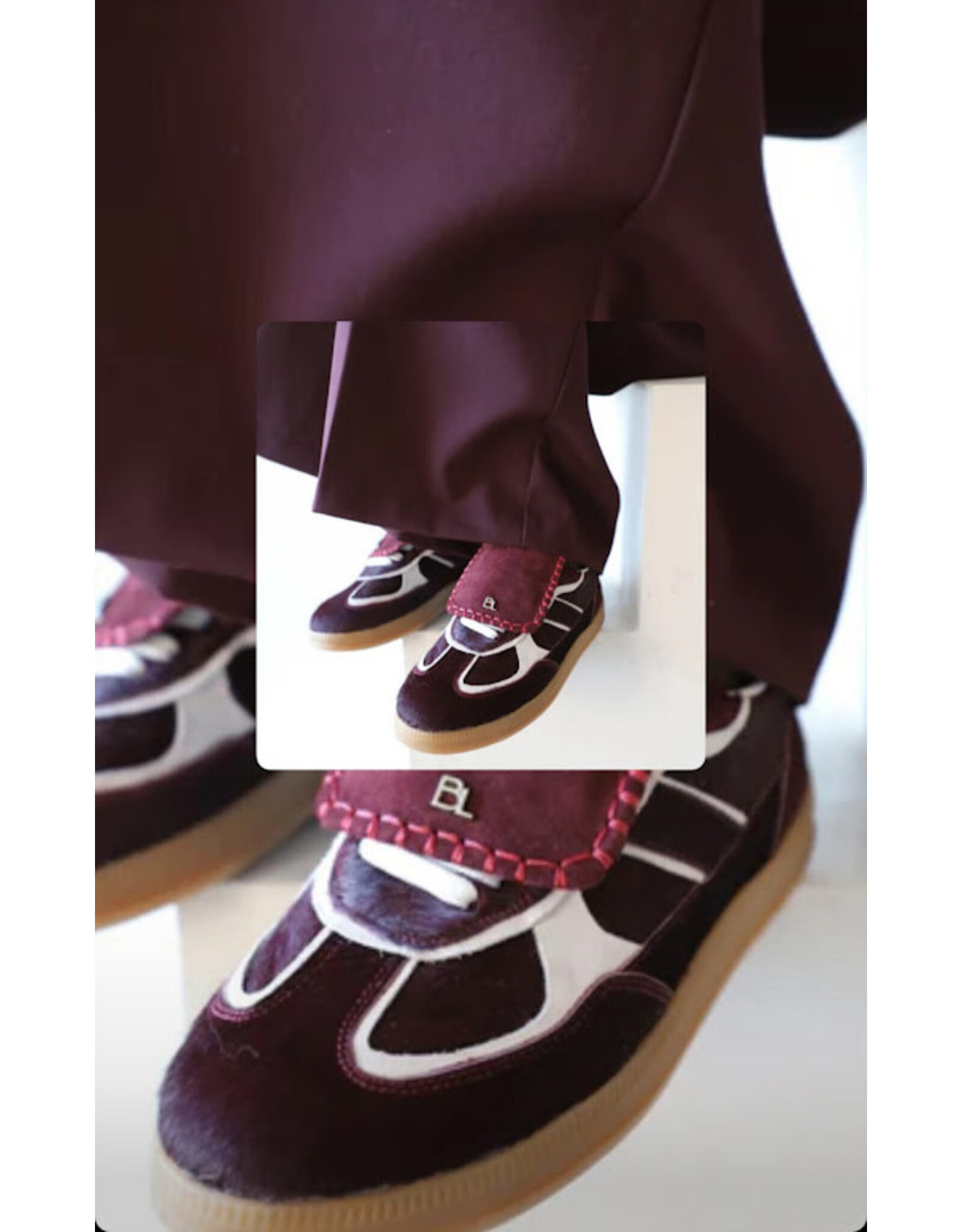 Babouche IRA-97 BORDO/WHITE