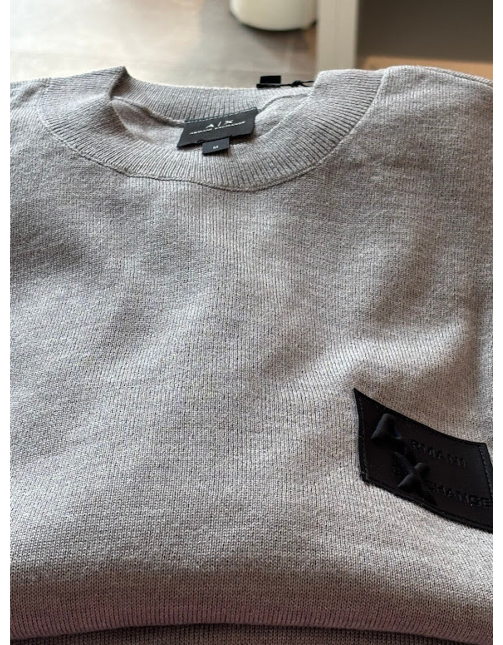 ARMANI EXCHANGE A/X XM001329 AF119821 PULLOVER LIGHT GREY MELANGE