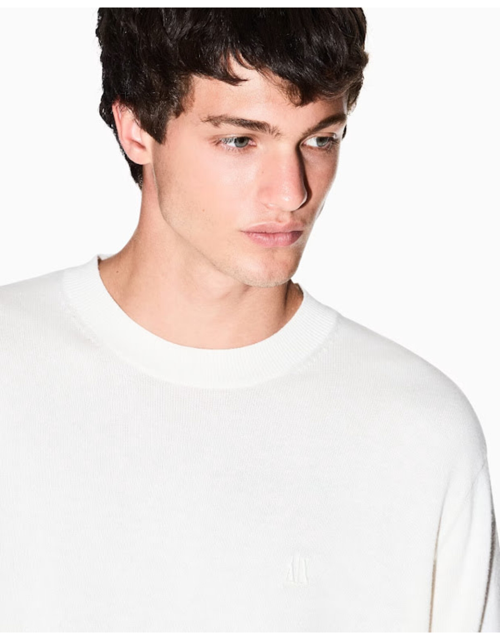 ARMANI EXCHANGE A/X XM000338 AF12291 KNITTED PULLOVER OFF WHITE
