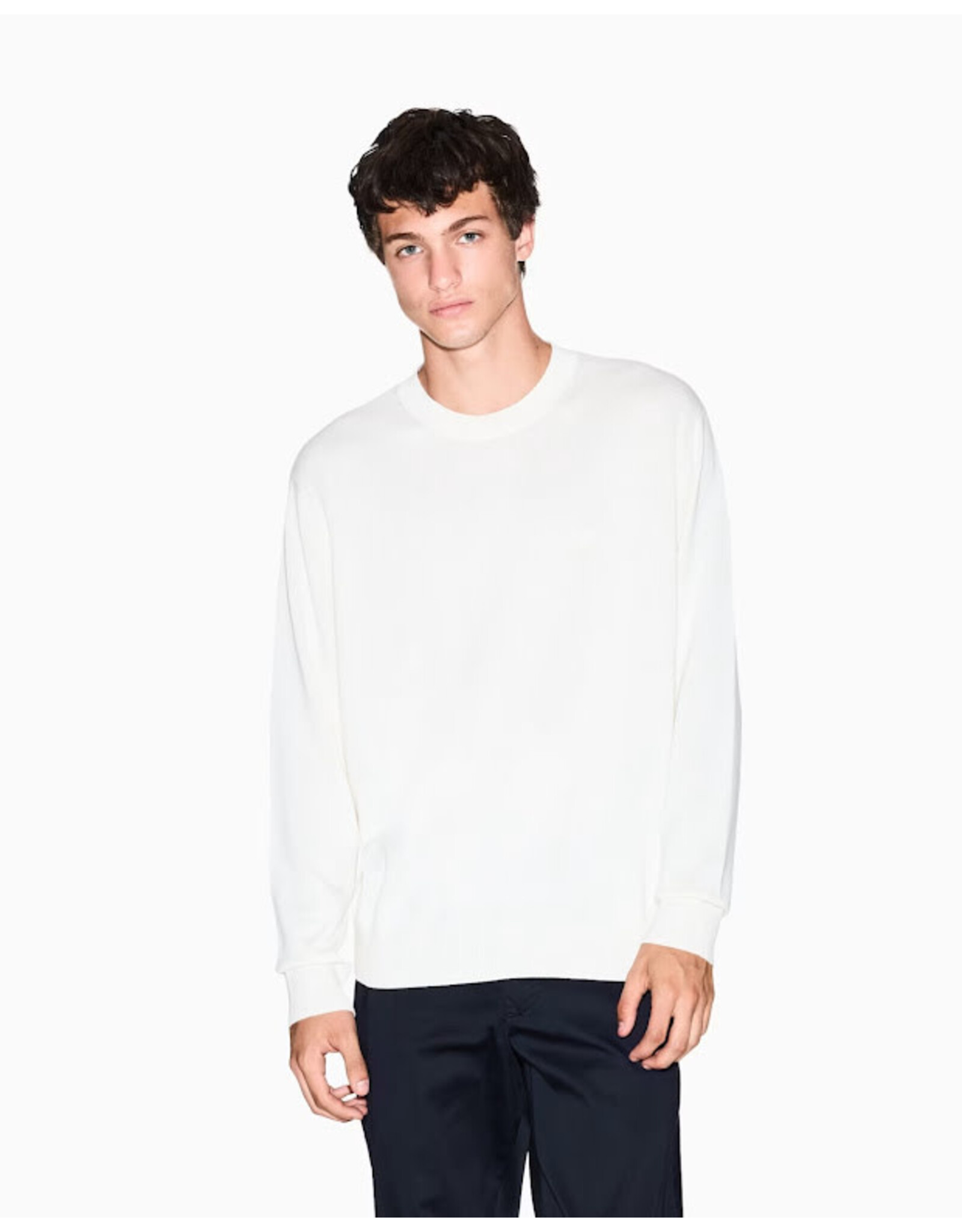 ARMANI EXCHANGE A/X XM000338 AF12291 KNITTED PULLOVER OFF WHITE
