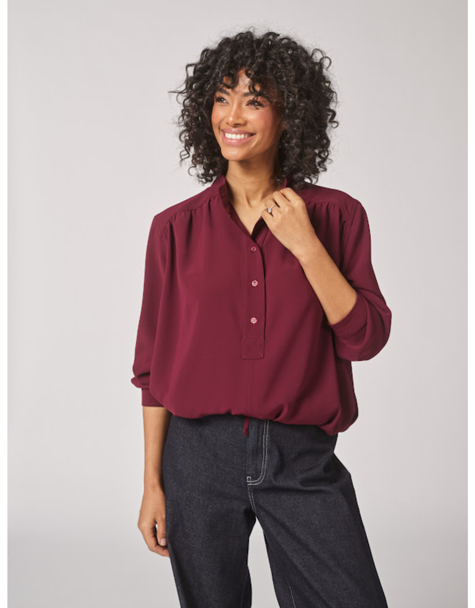 LALOTTI BILOU BLOUSE BURGUNDY