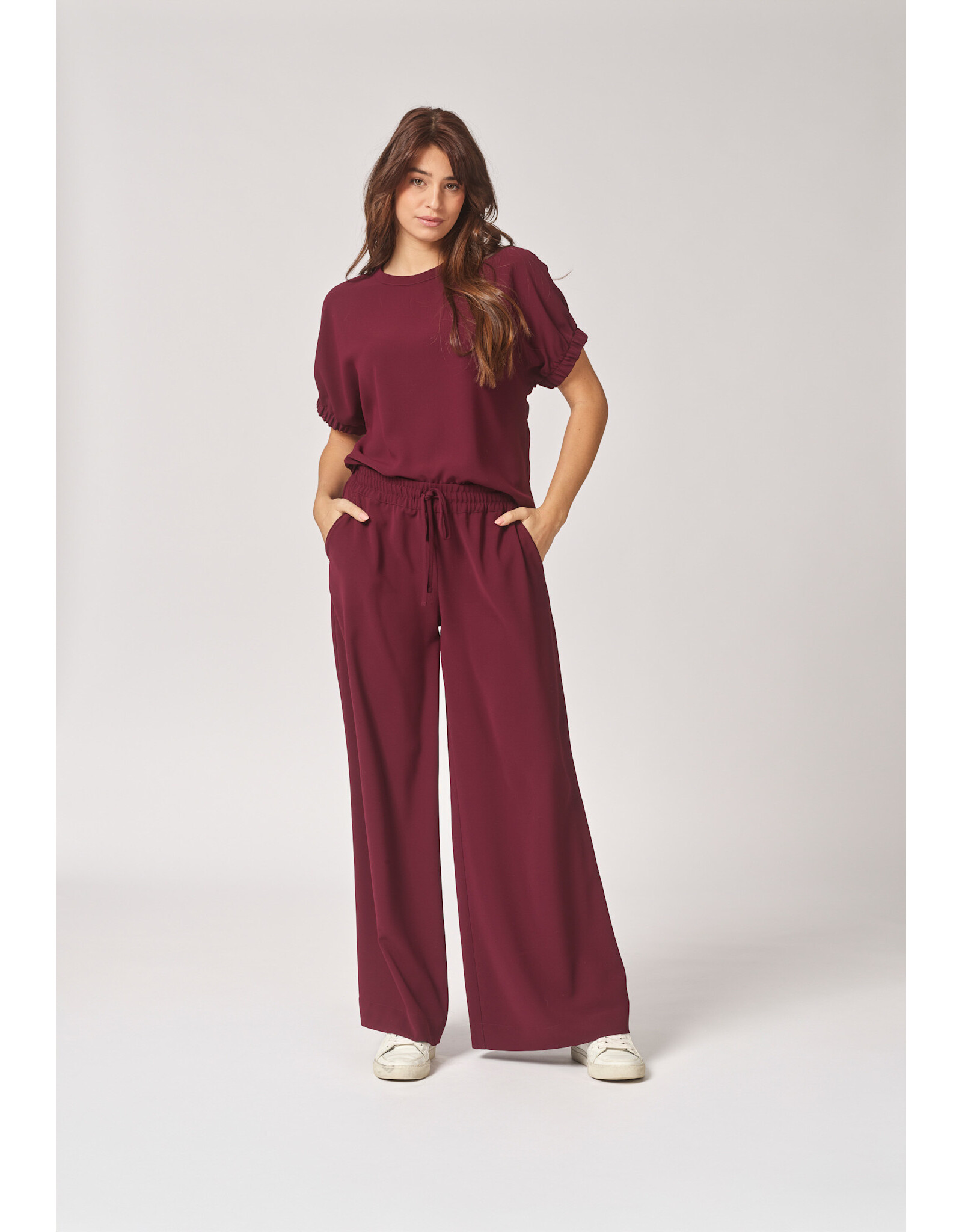 LALOTTI POLLY WIDE PANTS BURGUNDY