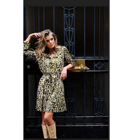 Leonie de Paris MIRA KLEED LEOPARD KAKI