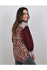 Leonie de Paris EMMA BLOES LEOPARD AUBERGINE