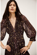 BA&SH ROBE KARLA CHOCOLAT