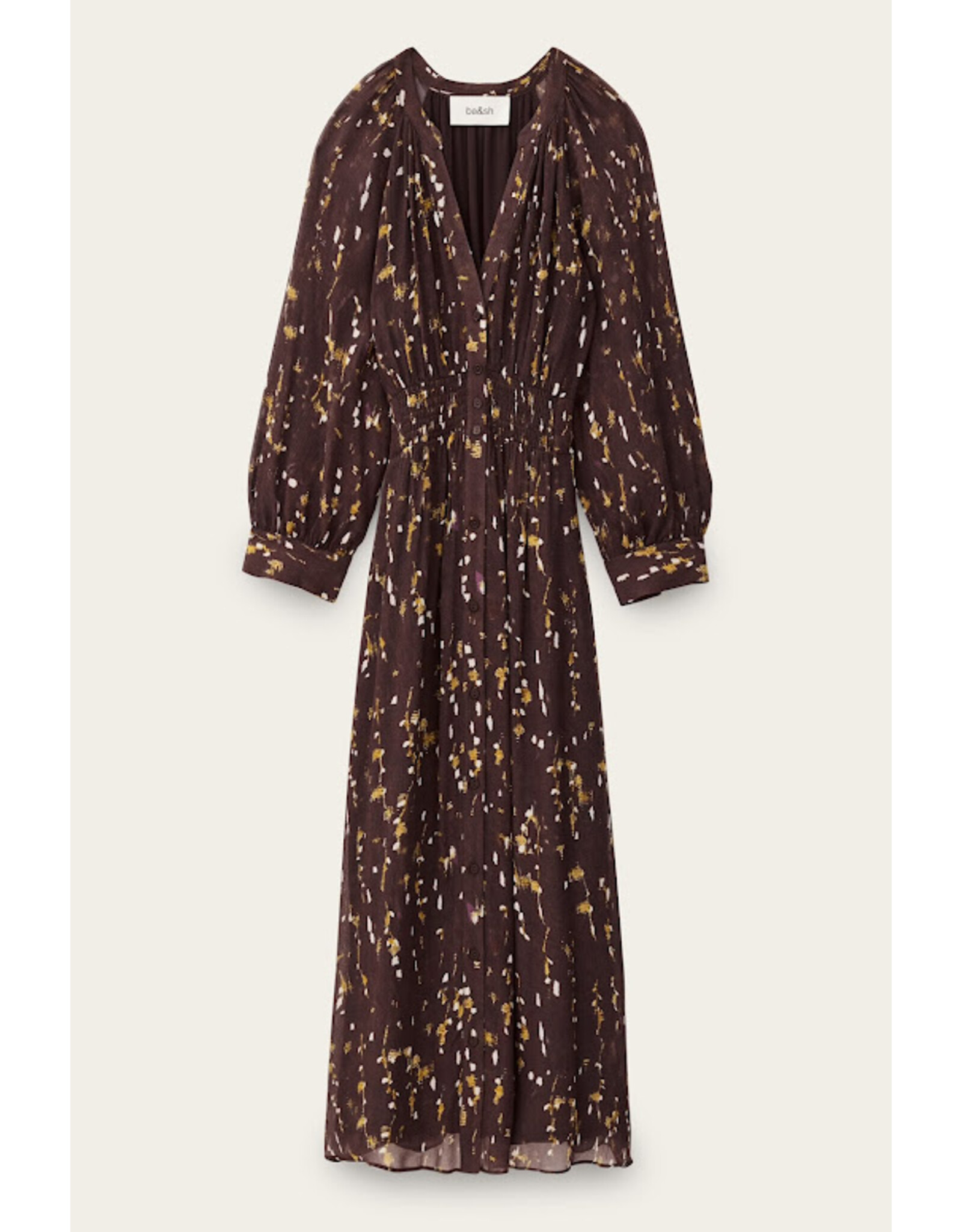 BA&SH ROBE KARLA CHOCOLAT