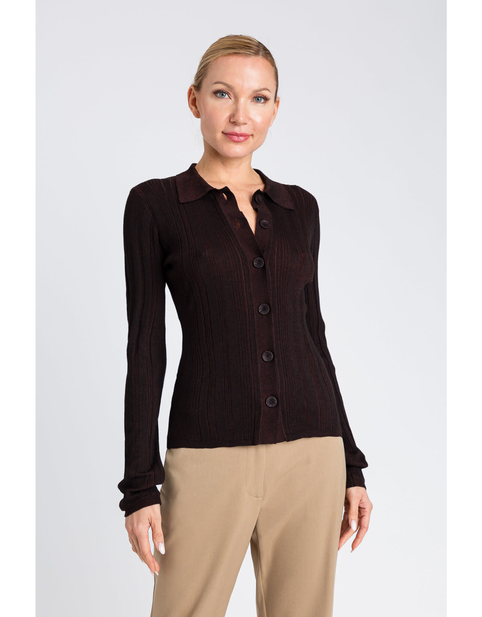 ACTITUDE TWIN SET 252AP3022 CAMICIA HOT CHOCOLADE