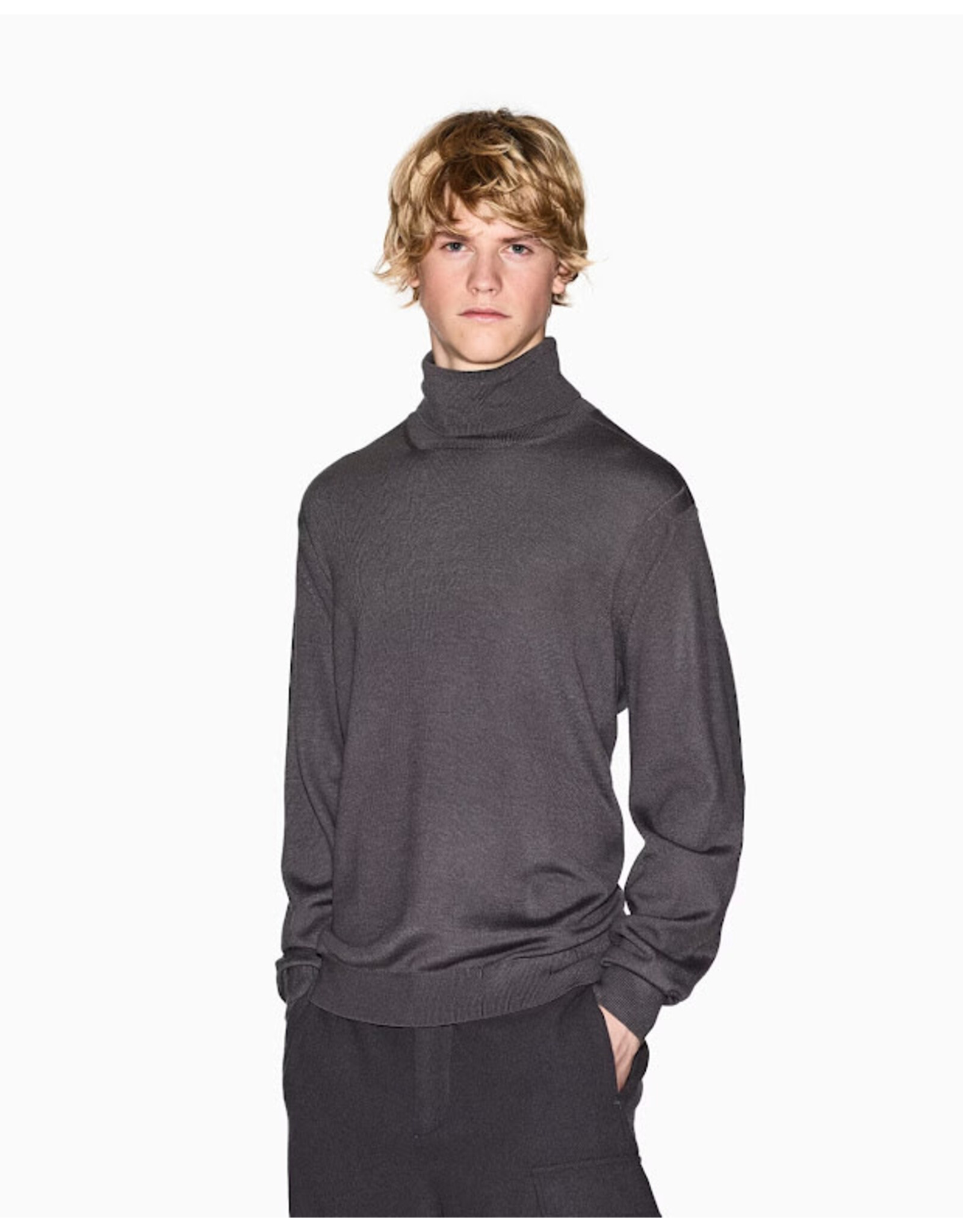 ARMANI EXCHANGE A/X XM000900 KNITTED PULLOVER DRIFTWOOD MEL