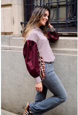 Leonie de Paris EMMA BLOES LEOPARD AUBERGINE