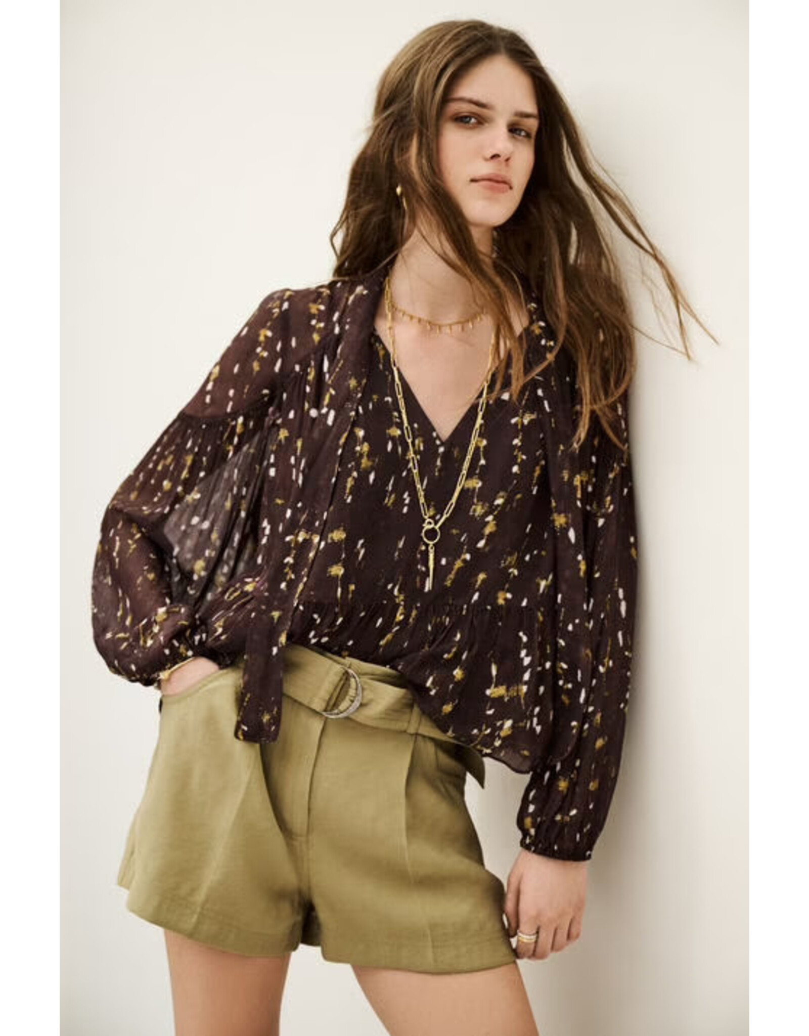 BA&SH TOP KAMALA CHOCOLAT