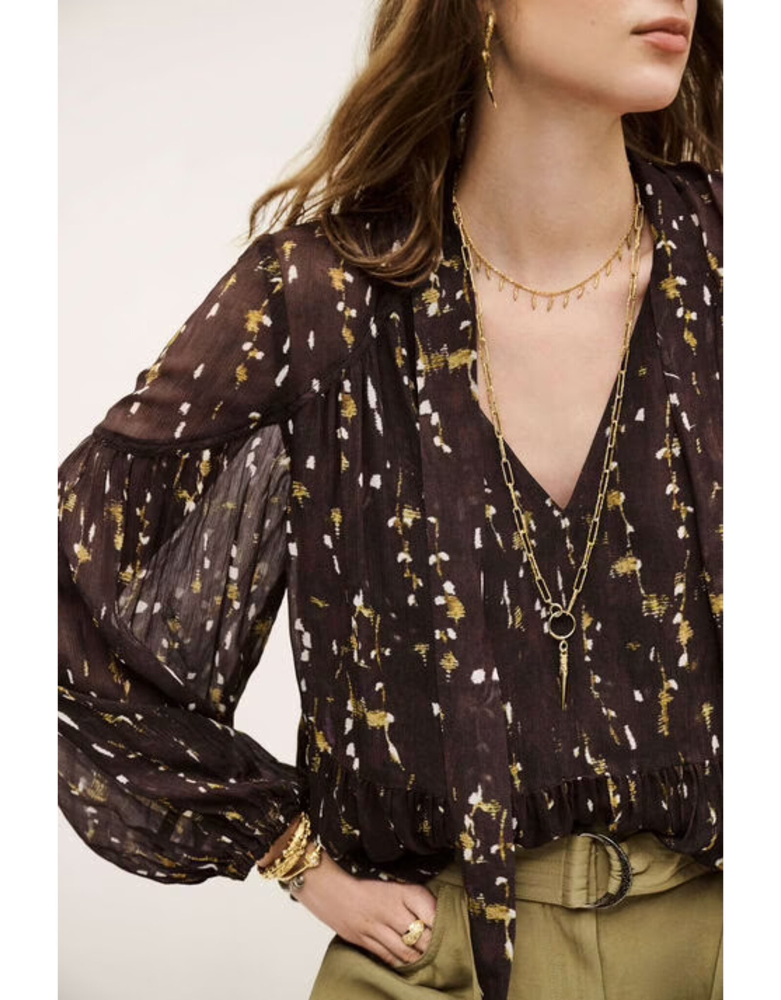 BA&SH TOP KAMALA CHOCOLAT