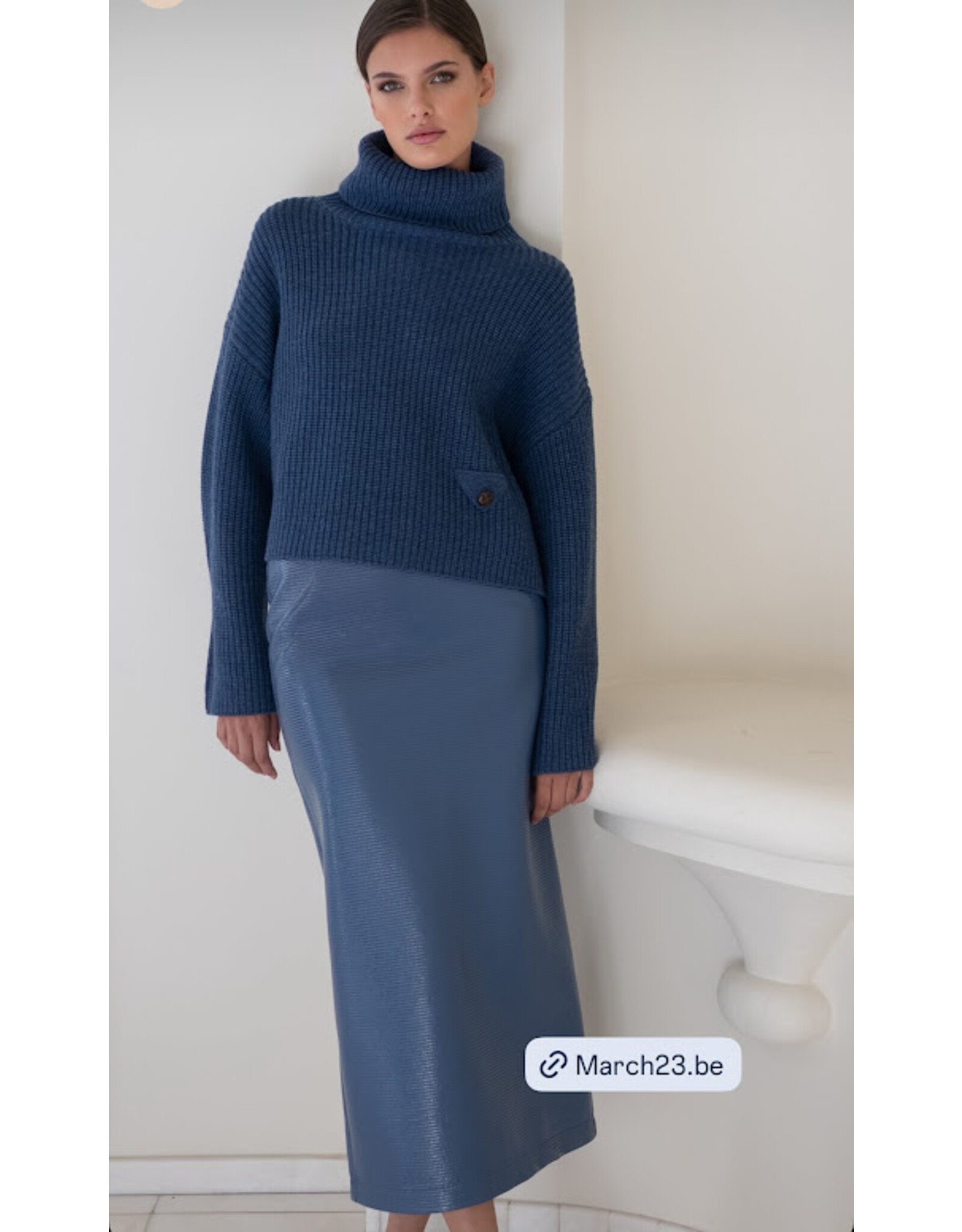 MARCH23 SKIRT CORIANNE CLOUDY BLUE