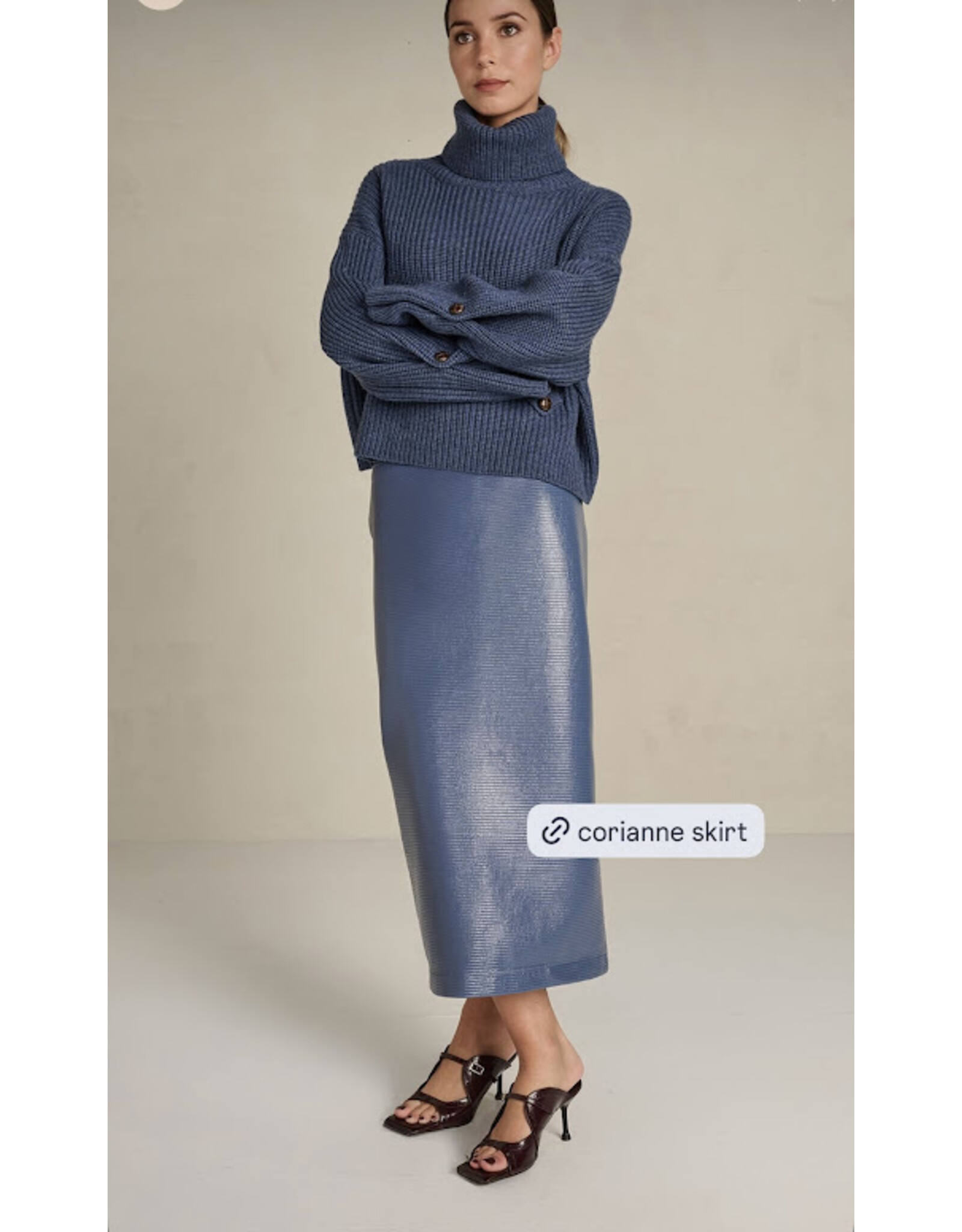 MARCH23 SKIRT CORIANNE CLOUDY BLUE