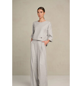MARCH23 MY BLOUSE GIGI SILVER GREY SUITING BLEND