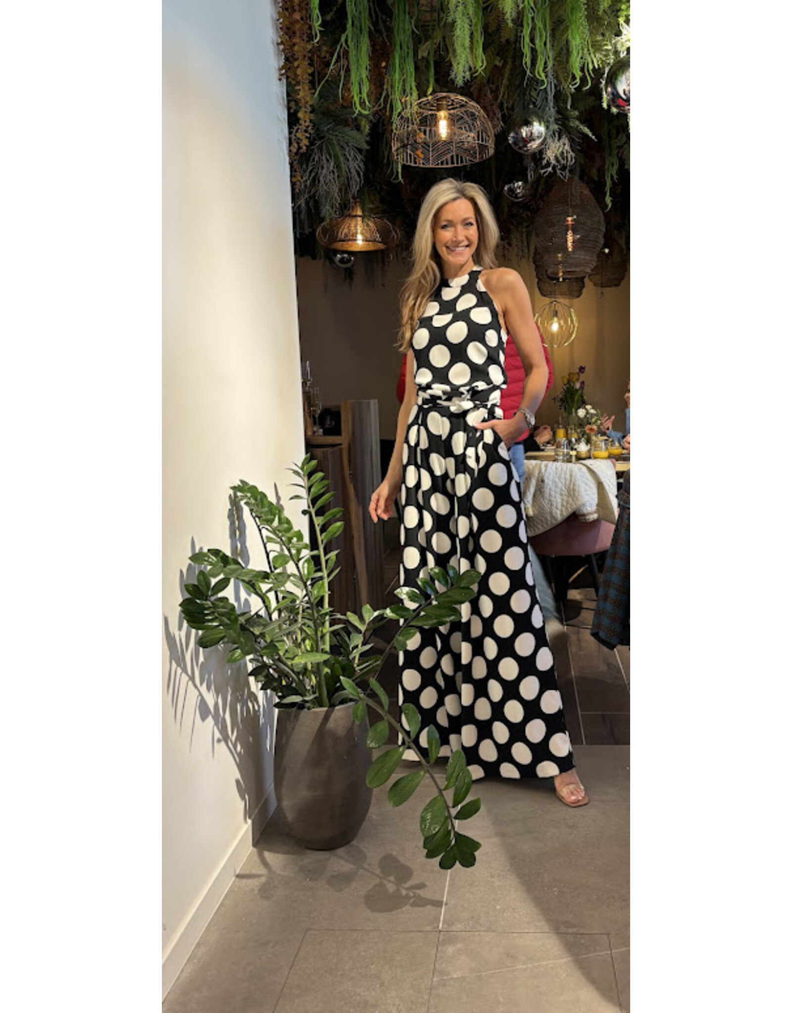 CARACTERE P195A0 TAGLIA  PANTALONE NERO+BIANCO