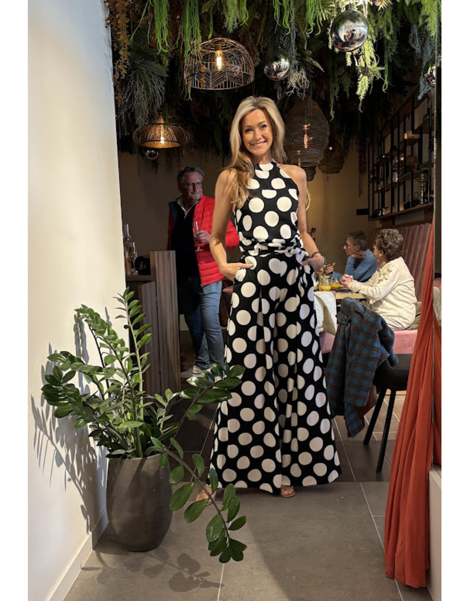 CARACTERE P195A0 TAGLIA  PANTALONE NERO+BIANCO