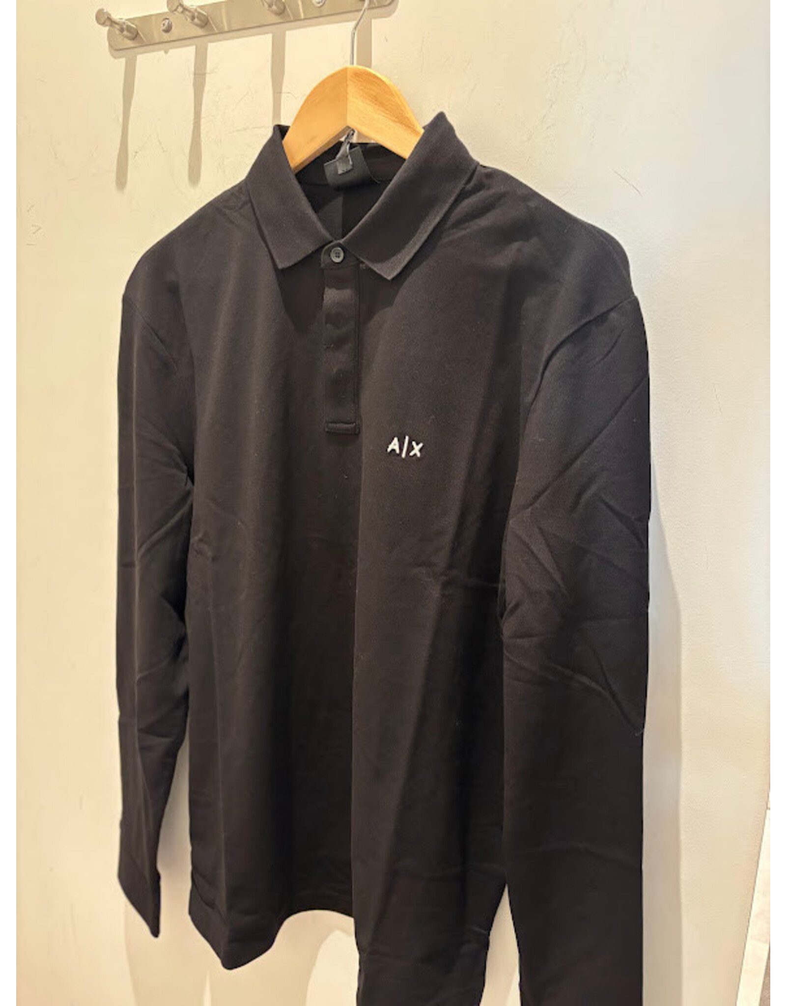 ARMANI EXCHANGE A/X XM001288 AF173219 POLO SHIRT BLACK