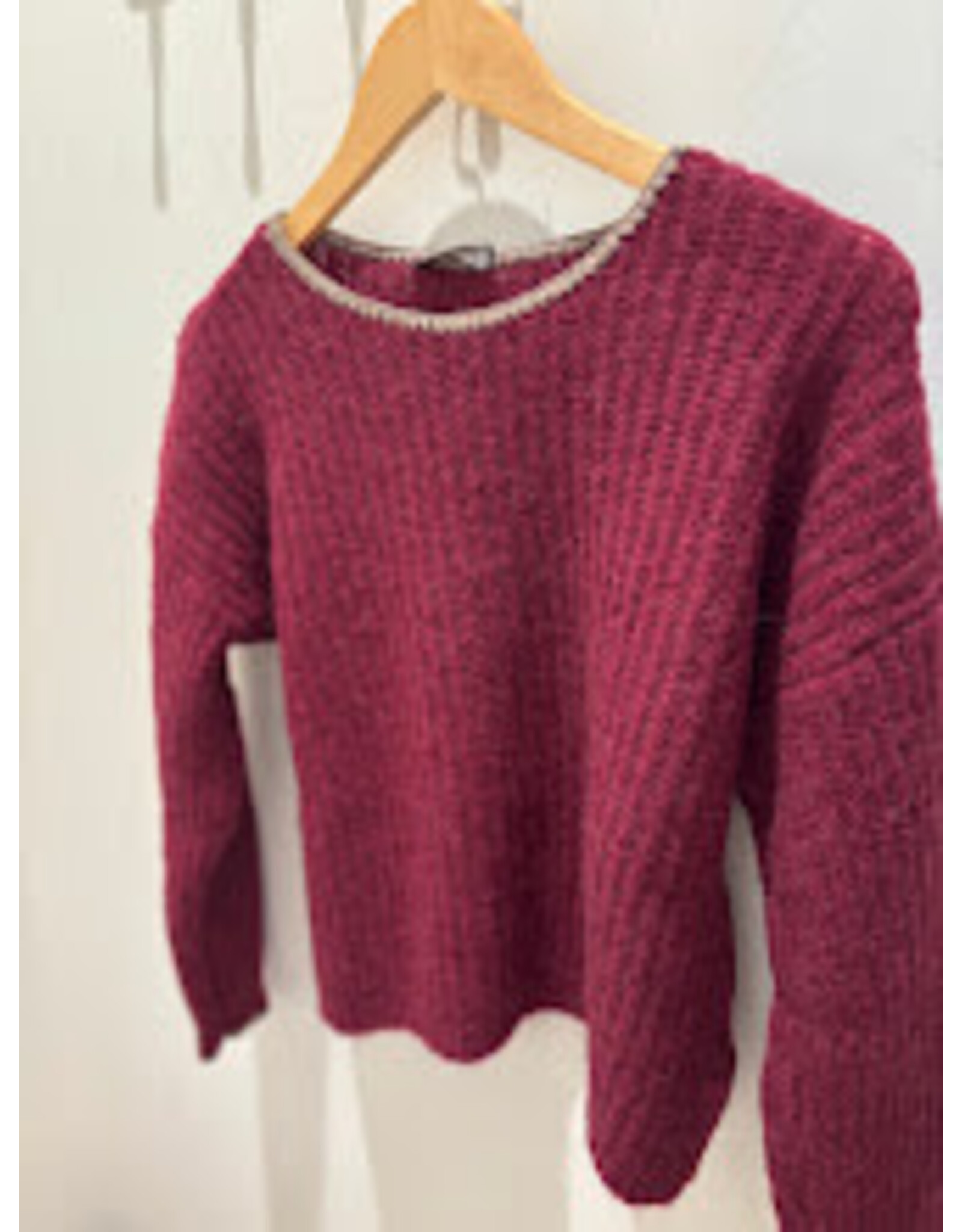 NENETTE 40BB-MAVA MAGLIERIA GIROCOLLO RUBINO