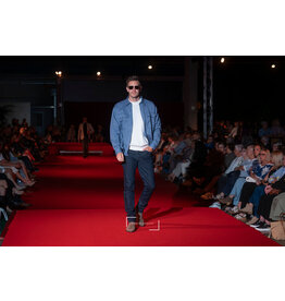 ARMANI EXCHANGE A/X XM001140 AF166112 WOVEN SHIRT BLUE HERRINGBONE