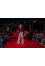 LALOTTI OSCARE PANTS PIED DE POULE BURGUNDY