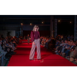 LALOTTI OSCARE PANTS PIED DE POULE BURGUNDY