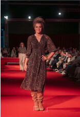 BA&SH ROBE KARLA CHOCOLAT