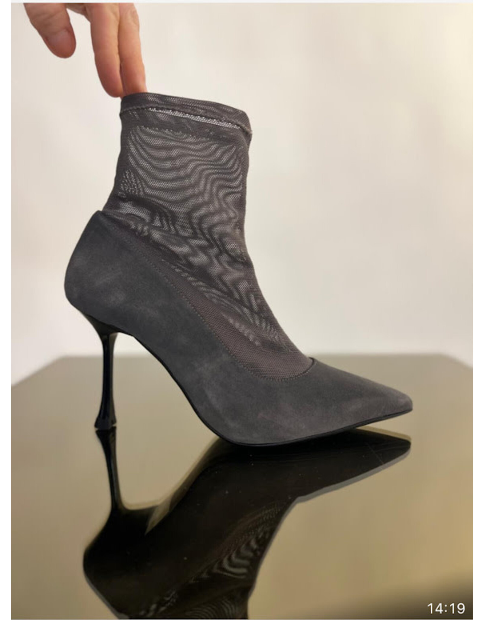 MARCH23 VASCO PUMP HIGH HEEL GREY MESH