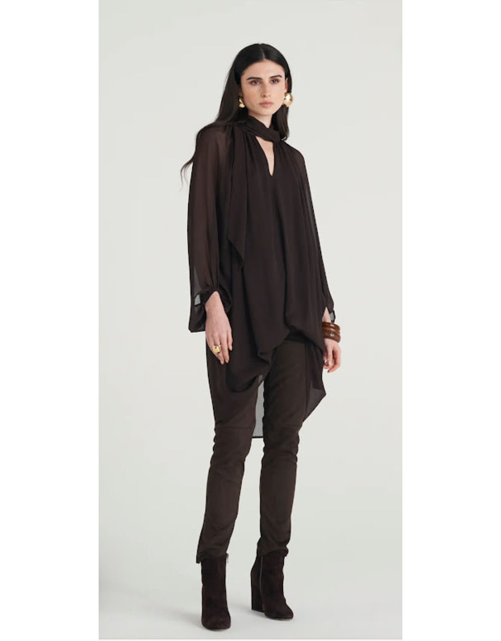 CARACTERE P120A0 PANTALONI IN SIMILSUEDE MORO