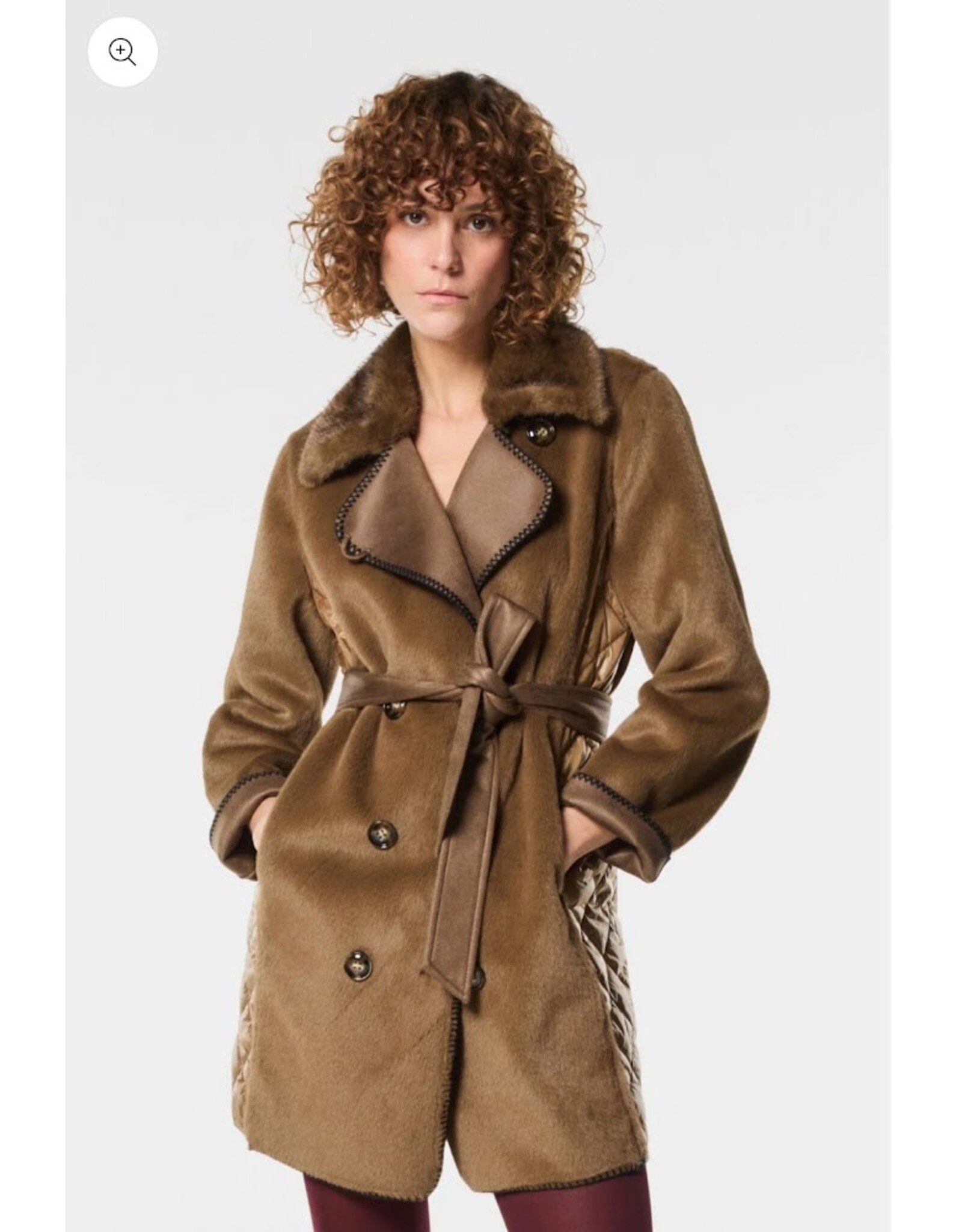 NENETTE 40BB-PARIS CAPPOTTO CORTO INSERTI NYLON TRAPUNTATI