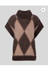 CARACTERE M928D0 TAGLIA MAGLIA OVER CON MANICA CO MORO-ROSA