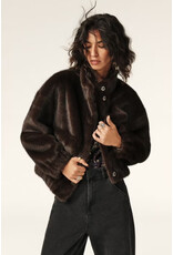 BA&SH MANTEAU PAROS CHOCOLAT