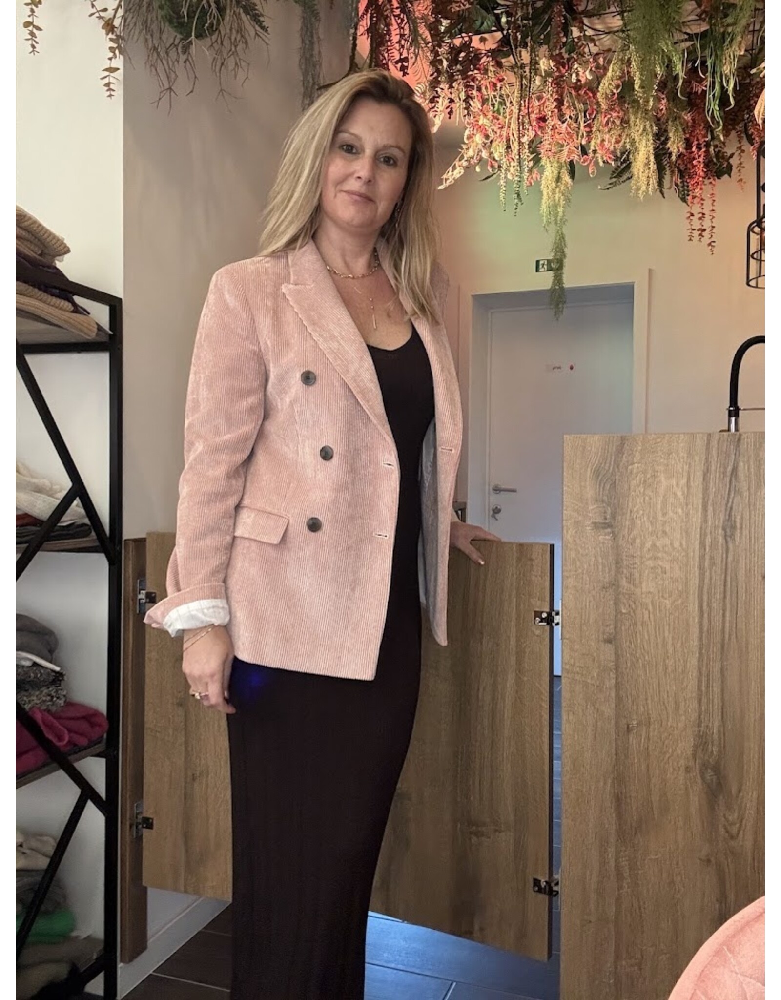 CARACTERE Q007A0 GIACCA VELLUTO COSTE ROSA